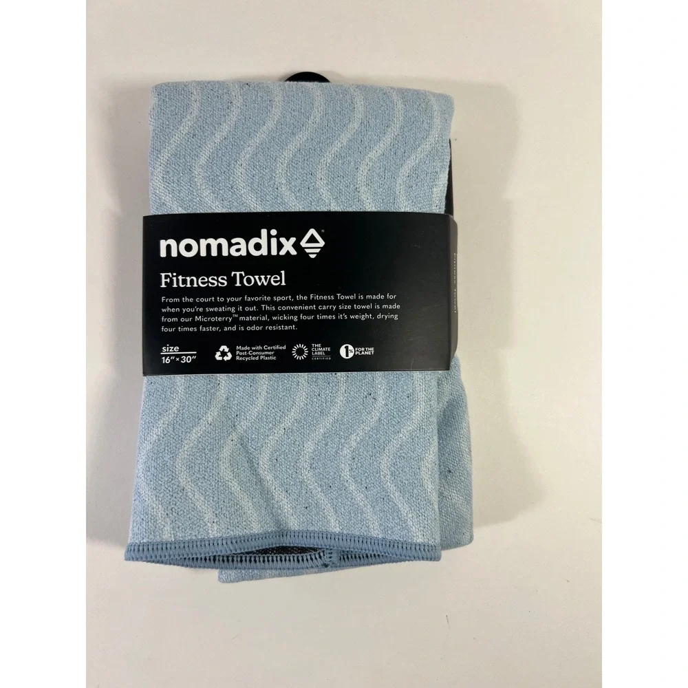 Nomadix Fitness Towel Regenerative Pale Blue Waves 16 x 30